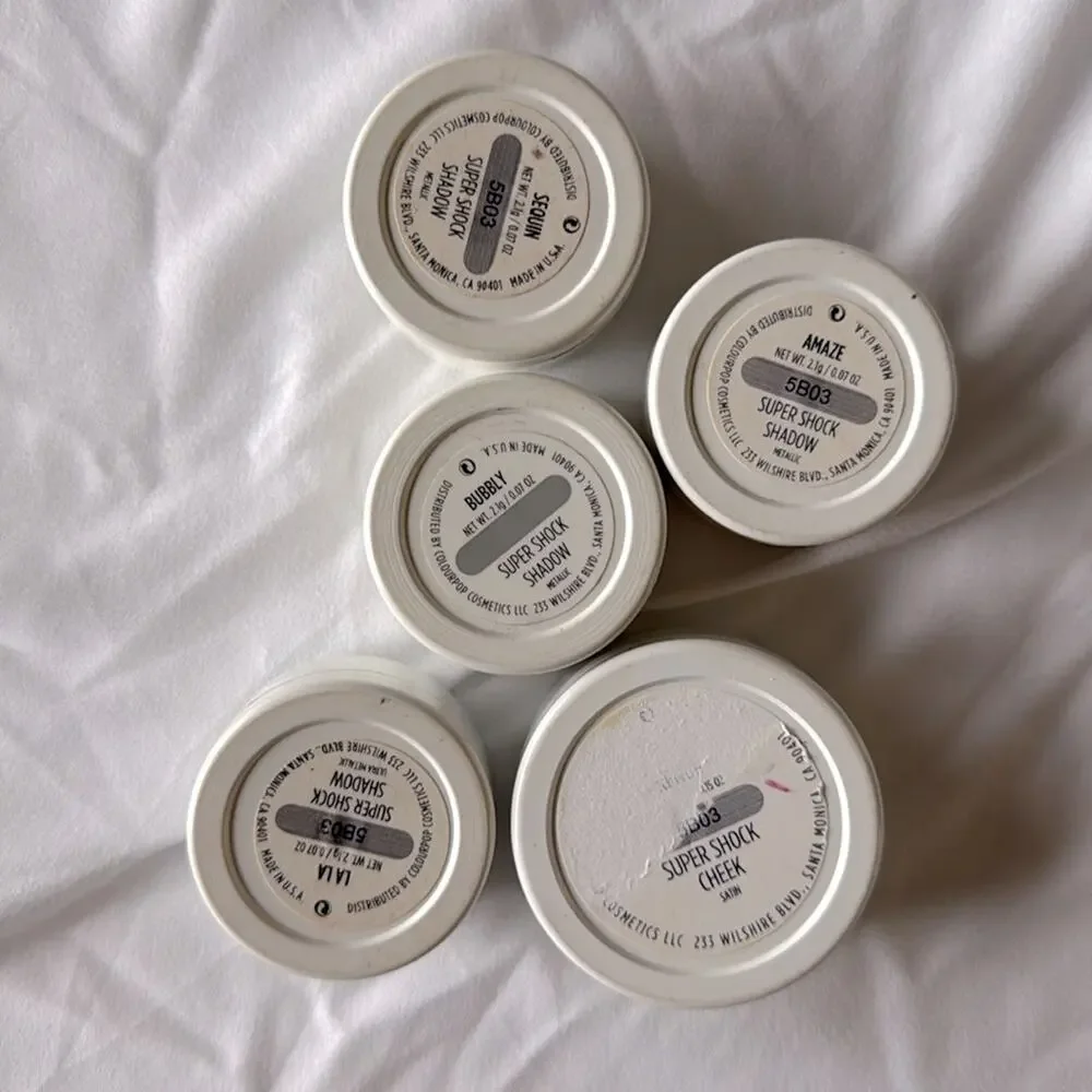 Lot of 4 colourpop super shock shadows super shock cheek blush